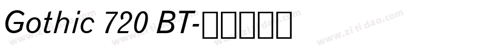 Gothic 720 BT字体转换